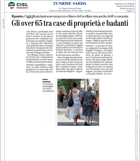 LA CRISI STRUTTURALE SARDA LEGATA ALL'INVECCHIAMENTO